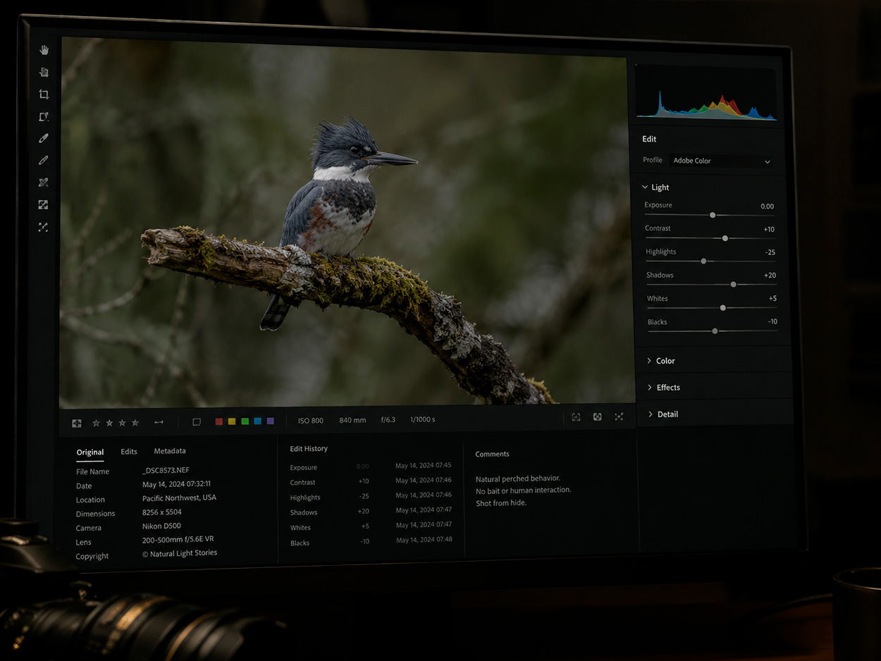 Nature and wildlife photography ethics with AI editing tools